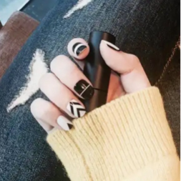 Other - 3 for 2. Cute black and white geometric press on nail kit